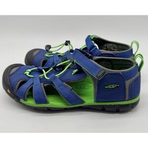 Keen Shoes Youth Kids Sz 6 Blue Green Seacamp II Cnx Slip On Sandals